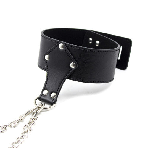 Neck to Wrist Bondage Restraints with chain Kit
