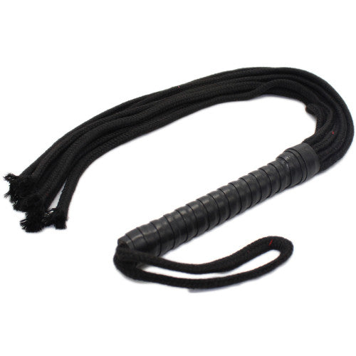 Naughty Toys Cat 12 cotton tails black flogger whip 50 cm