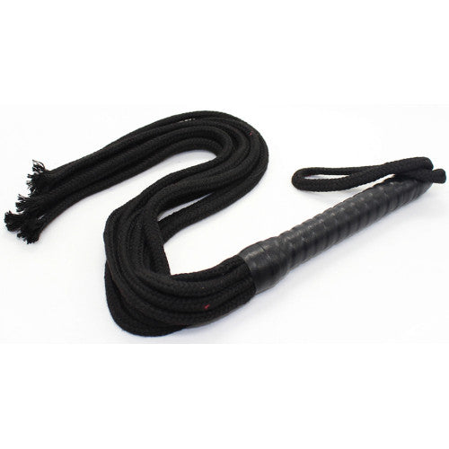 Naughty Toys Cat 12 cotton tails black flogger whip 50 cm