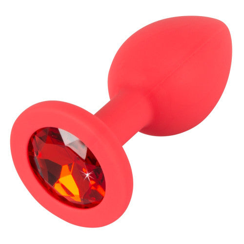 Silicone Jewel Red anal plug Small