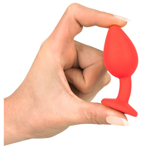 Silicone Jewel Red anal plug Small