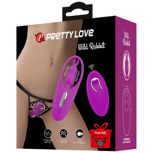 Wild Rabbit G-string Lay-on Remote Controlled Vibrator