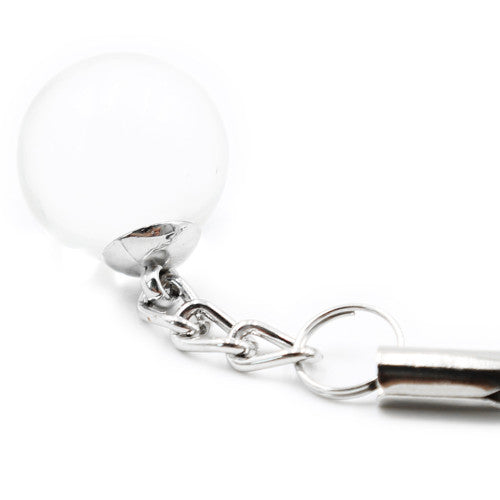 Nipple clamps with chain clear decorative balls