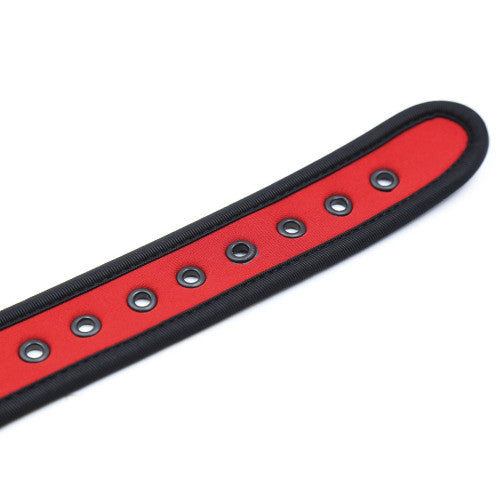 Naughty Toys Adjustable Red Black Neck Collar