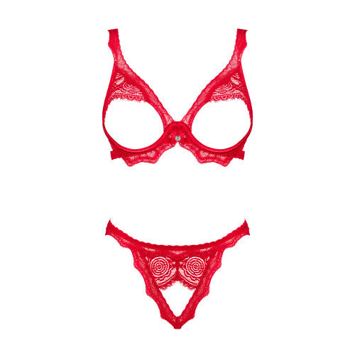 Obsessive Bergamore Bra and Thong Red