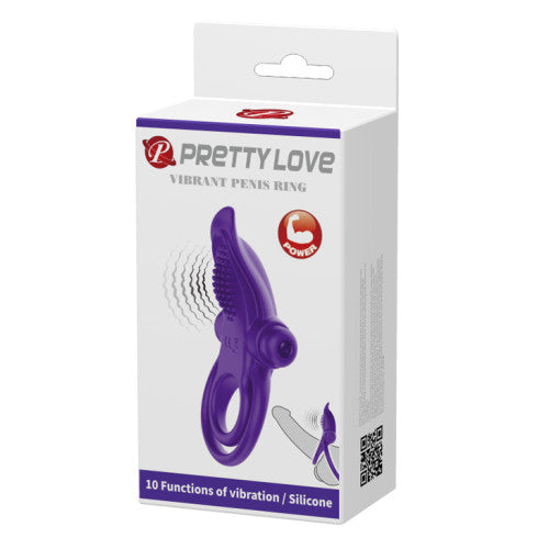 Pretty Love Vibrant Penis Ring Dark Purple