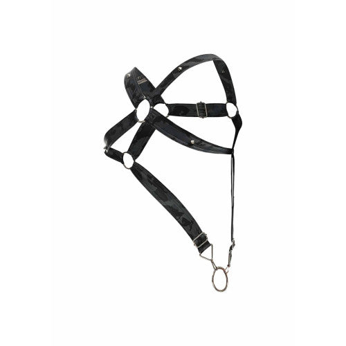 DNGEON Cross Cockring Harness O/S GREY