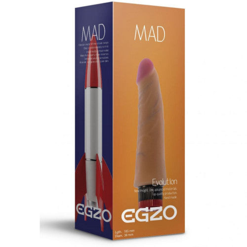 Egzo Rocket MAD Realistic Vibrating Dildo 18cm