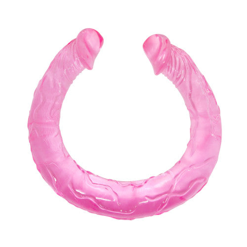 Double Dong Jelly Pink 45 cm