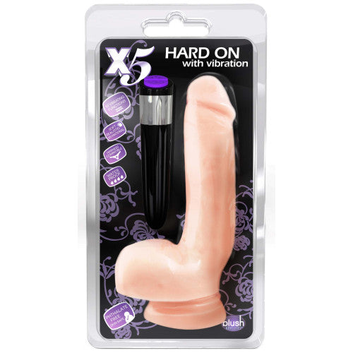 X5 Hard On Dildo with Vibration and suction cup