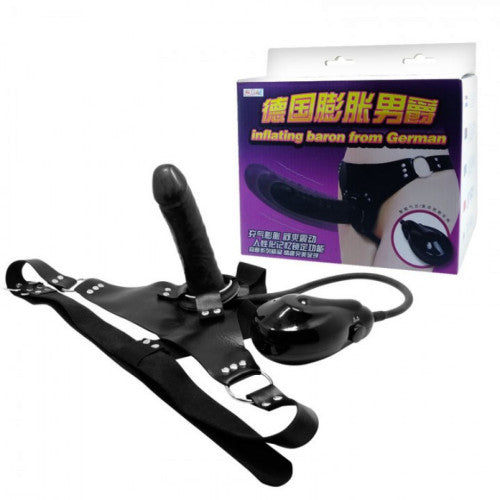 Automatic Electric Inflatable Pump Vibrating Dildo Strap-On