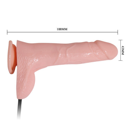 Inflatable Cock and Balls with Suction Base 19cm