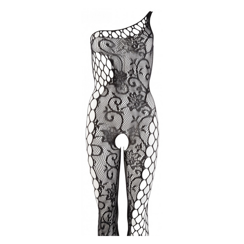 One Shoulder Crotchless Bodystocking