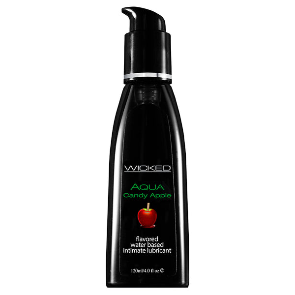Wicked Aqua Candy Apple Flavoured Water Based Lubricant - 120 ml
