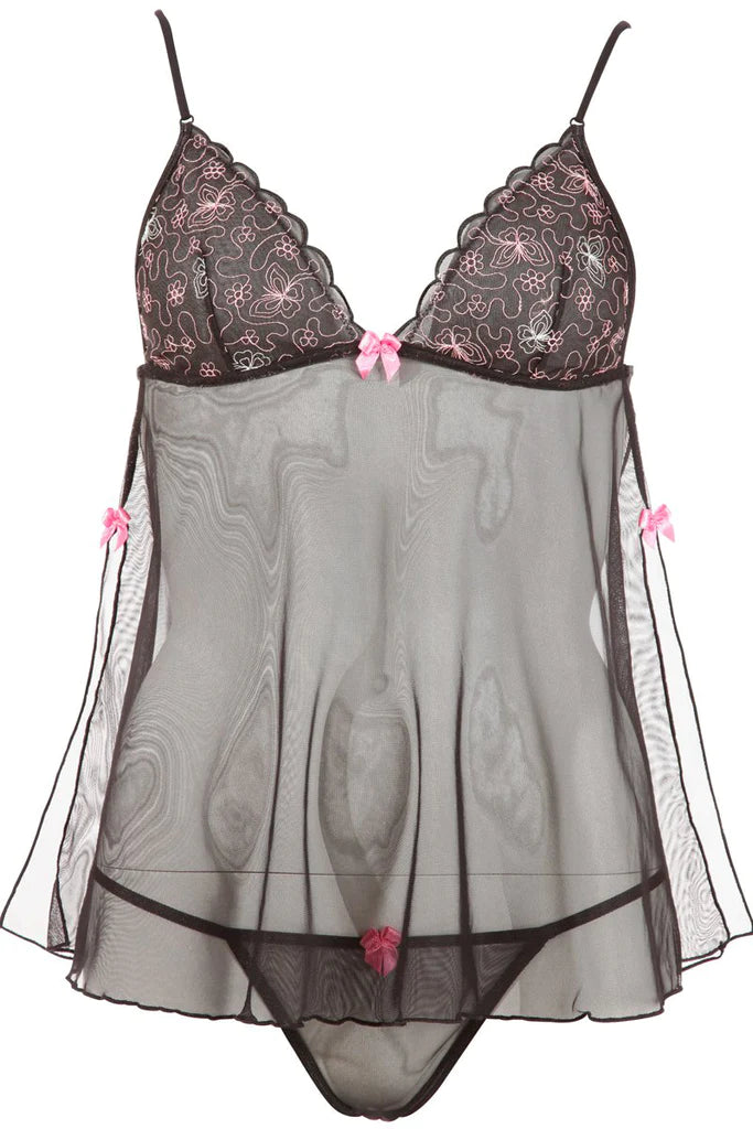 Butterfly Babydoll with String
