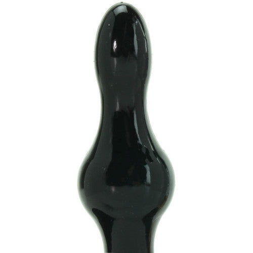 Small Soft Anal Single Bead Butt Plug BLACK 8 cm