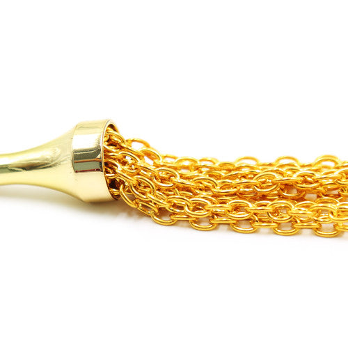 Golden Metal chain tassel flogger 23 cm