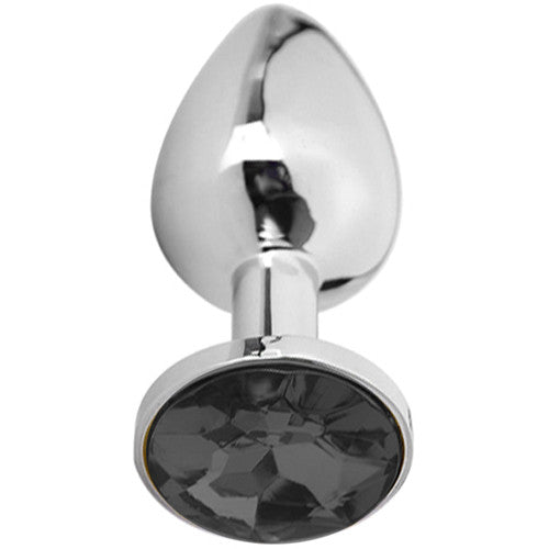 SMALL Metal Butt Plug Jewel BLACK 7 x Ø 2.8 cm