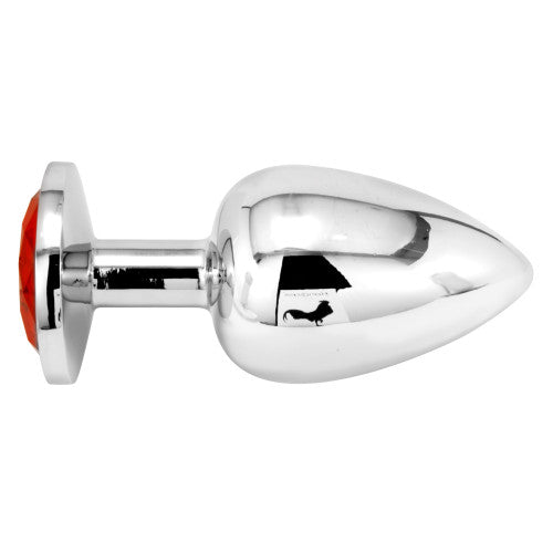 LARGE Mystery RED Metal Butt Plug Anal Jewel 9 cm
