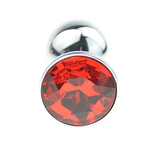 LARGE Mystery RED Metal Butt Plug Anal Jewel 9 cm