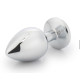 LARGE Clear Crystal Metal Butt Plug Anal Jewel 9 cm