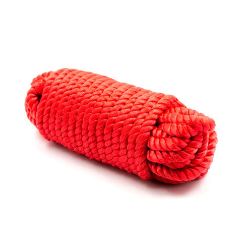 RED Silky Soft Bondage Rope with metal endings 5 Meters