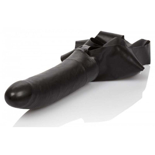 Accommodator Latex Face Strap Dildo Black