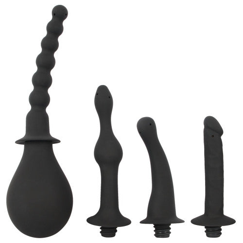 Black Velvets Silicone Douche with 4 Attachments