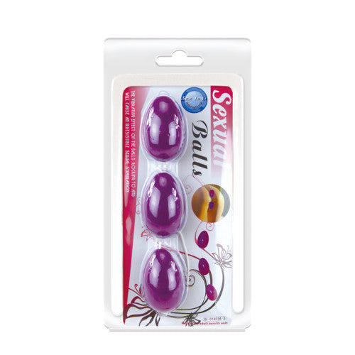 Triple Anal Weighted Eggs with Pull Out Cord