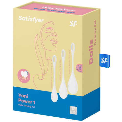 Satisfyer Yoni Power 1 Kegel Balls WHITE 3-PIECE SET