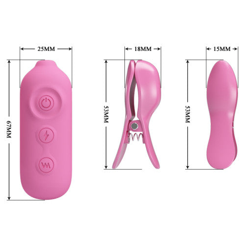 Pretty Love Romantic Wave II Estim & Vibrating Nipple Clip