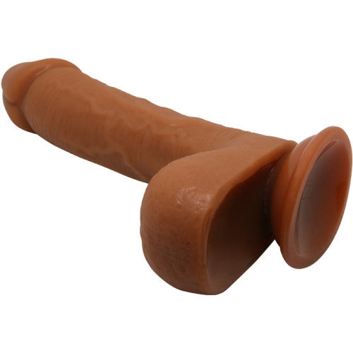 Beautiful Johnson lifelike Brown dildo with suction 22 cm