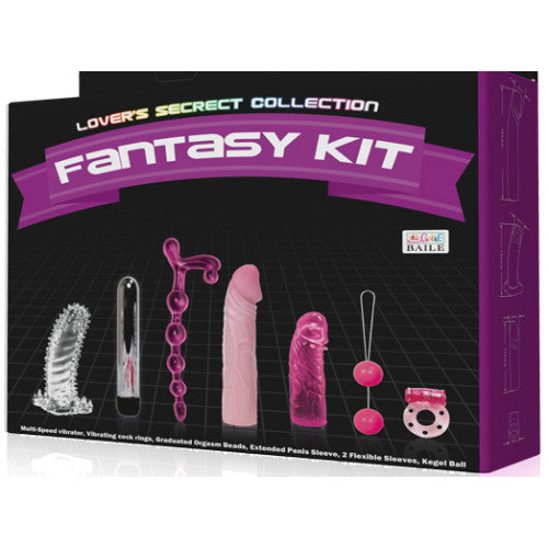 Lover's fantasy kit with 7 pleasure toys