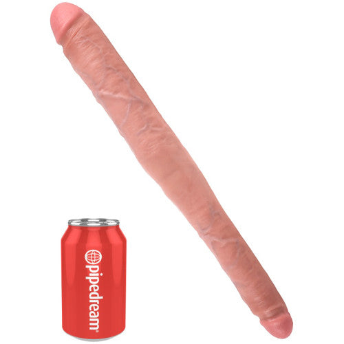 King Cock Tapered Double Dildo in Flesh 40cm