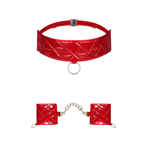 Obsessive Hunteria Red cuffs with choker