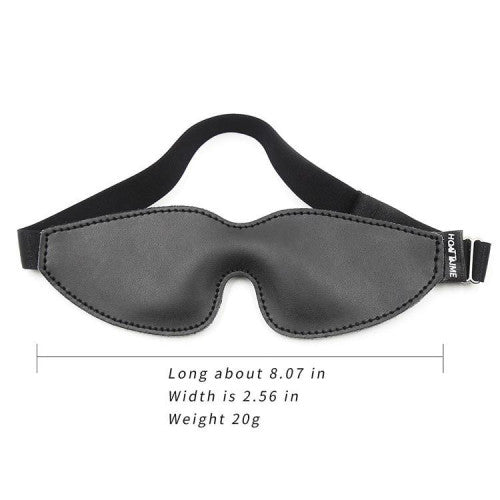 Naughty Toys leather padded eye mask blindfold