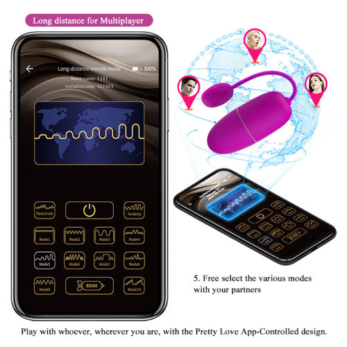Pretty Love Nymph Bluetooth App controlled Egg 7 cm