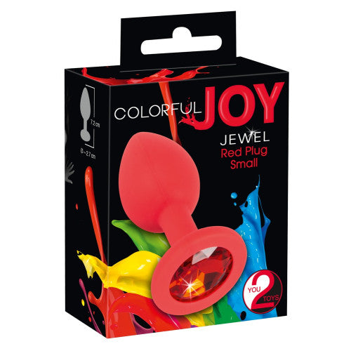 Silicone Jewel Red anal plug Small