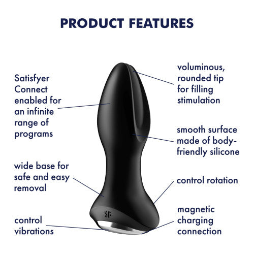 Satisfyer Rotator Plug 2 butt plug vibrator black