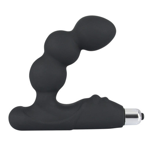 Black Silicone Vibrating Prostate Massager