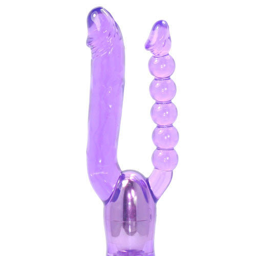 Double Pleasure Dual Penetration Vibrator PURPLE