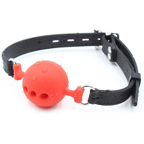 Breathable Ball Gag Medium Red Ø 4 cm