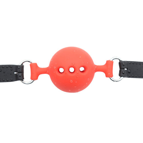 Breathable Ball Gag Medium Red Ø 4 cm