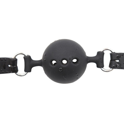 Naughty Toys Breathable Ball gag MEDIUM BLACK Ø 4 cm