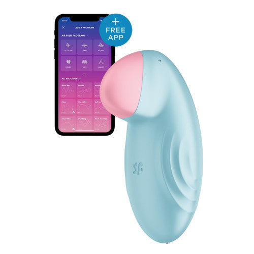 Satisfyer Tropical Tip Clitoral Vibrator Light Blue