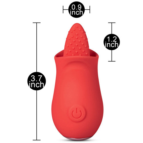 Red silicone vibrating Licking Tongue rose Flower