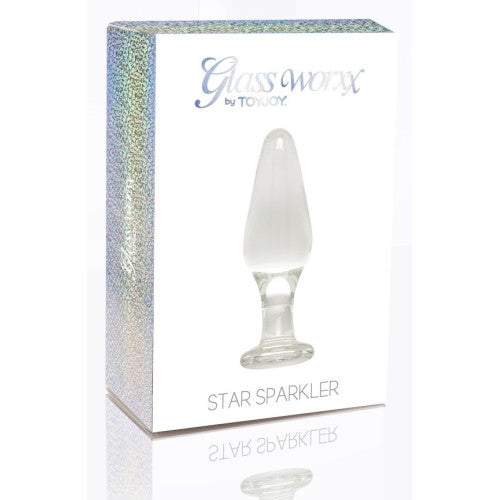 Star Sparkler Glass Butt Plug 12 X Ø 3.5 cm