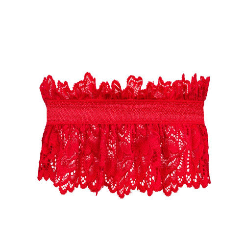 Obsessive Amor Cherris seductive garter O/S red