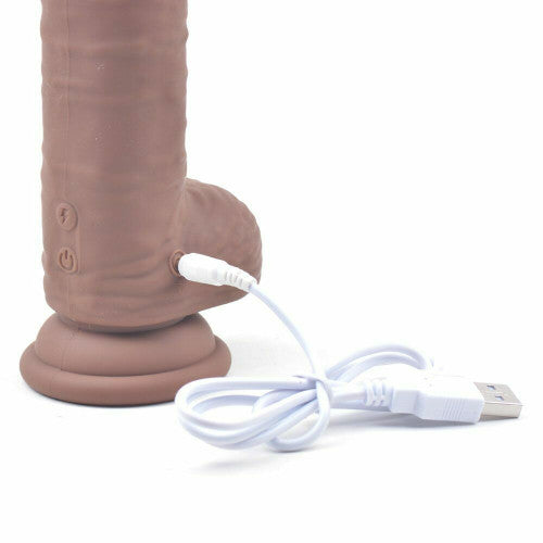 Silicone Rechargeable Vibrating & Rotating Realistic Dildo