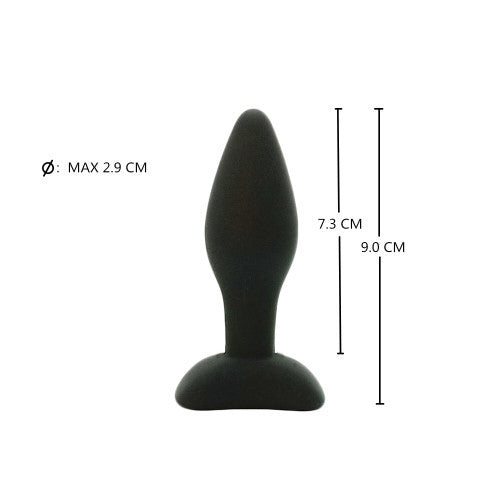 Super Small Black Velvet Silicone Butt Plug Ø 2.6 cm